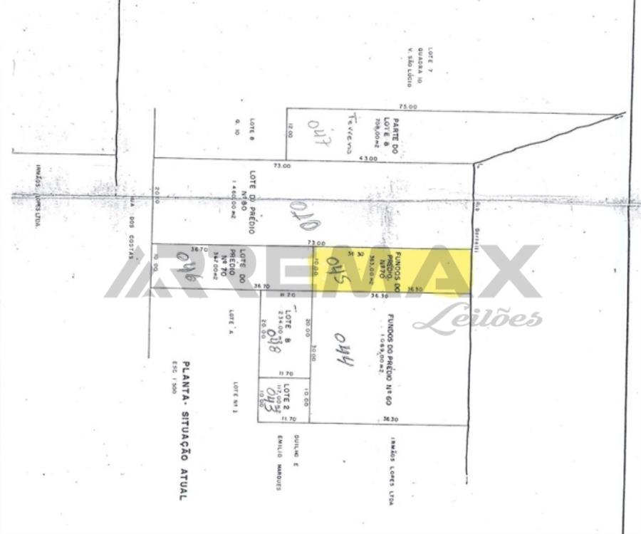 1(um) Terreno, localizado nos fundos do prédio n° 70, da Rua dos Costas, nesta Cidade, 1° subdistrito e 1° circunscrição, Município e Comarca de Botucatu Rua dos Costas nº70, localizado em Botucatu - SP