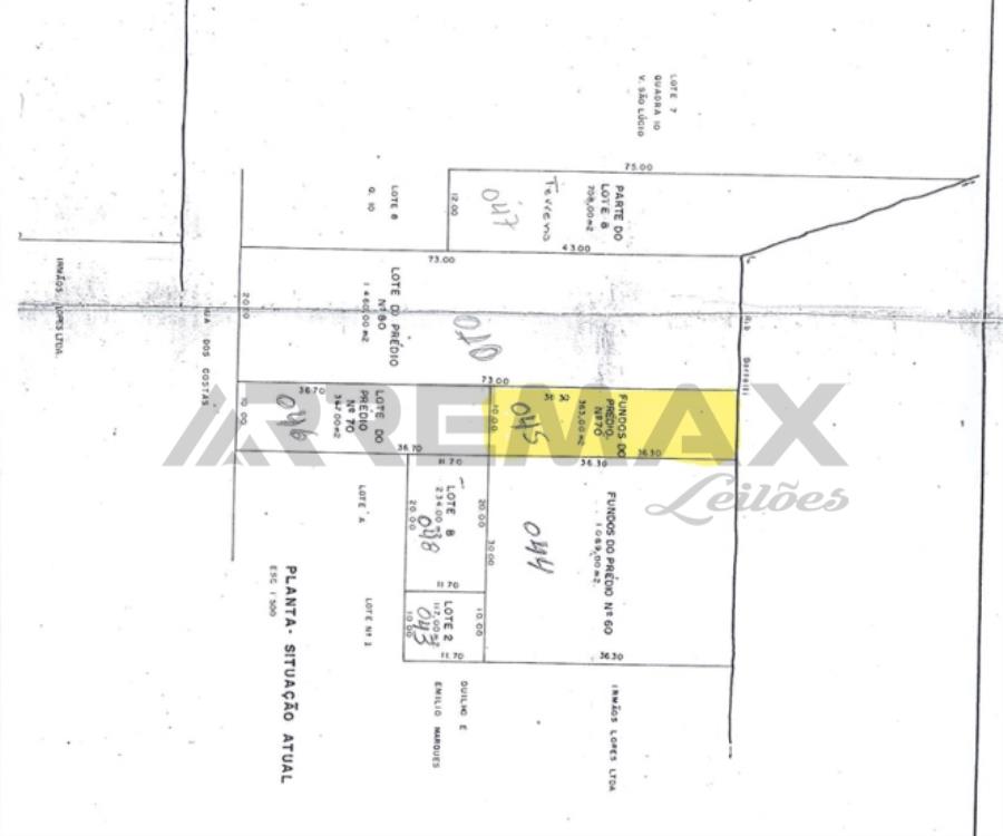 1(um) Terreno, localizado nos fundos do prédio n° 70, da Rua dos Costas, nesta Cidade, 1° subdistrito e 1° circunscrição, Município e Comarca de Botucatu Rua dos Costas 70, localizado em Botucatu - SP, bairro Centro